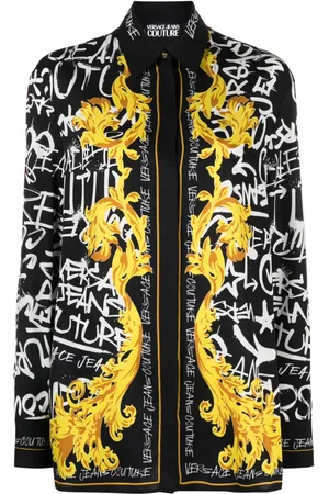 VERSACE Chemise à logo imprimé