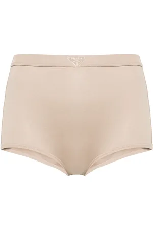 Prada Short court à plaque logo en émail