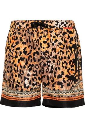 Roberto Cavalli Short de bain à imprimé tigre