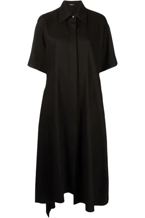 GOEN.J Robe-chemise à ourlet asymétrique