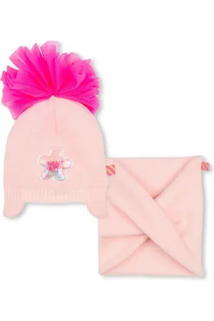 Billieblush Ensemble bonnet-écharpe à détail de pompon