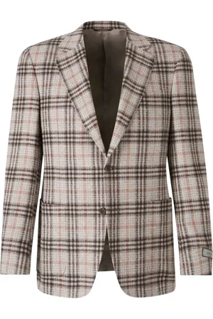 CANALI Blazer en laine à carreaux