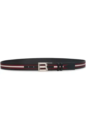 Bally Ceinture rayée à boucle logo