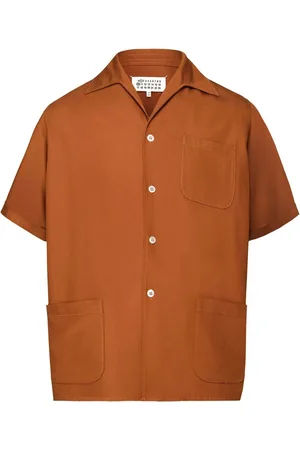 Maison Margiela Chemise en tweed à manches courtes