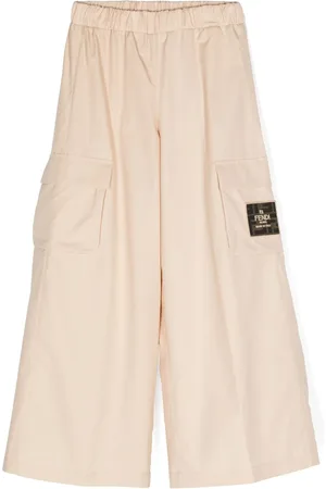 Fendi Pantalon de jogging en coton à logo appliqué