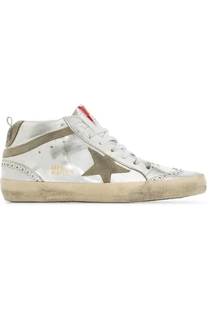 Golden Goose Baskets mi-montantes Spur à effet métallisé