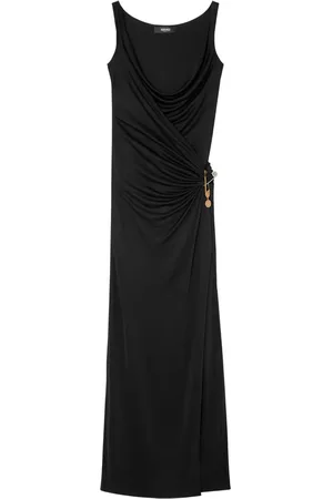 VERSACE Robe longue Safety Pin à fronces