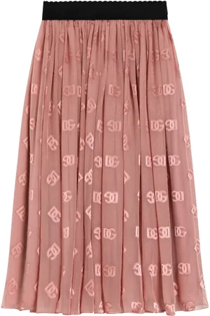 Dolce & Gabbana Jupe longue à logo brodé