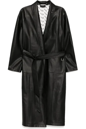 TEAM WANG design Manteau Choices à taille ceinturée