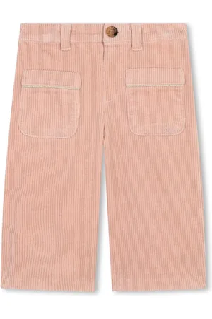 Chloé Pantalon en velours côtelé à logo brodé