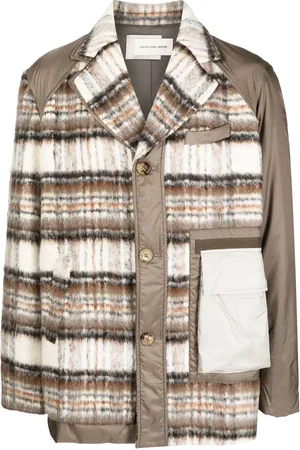 Feng Chen Wang Manteau boutonné à empiècements