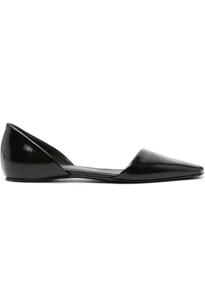 Totême Ballerines en cuir à design métallisé