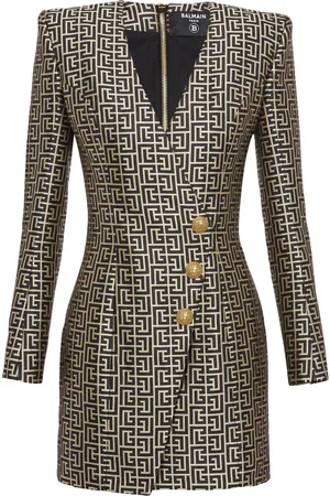 Balmain Robe courte à motif monogrammé