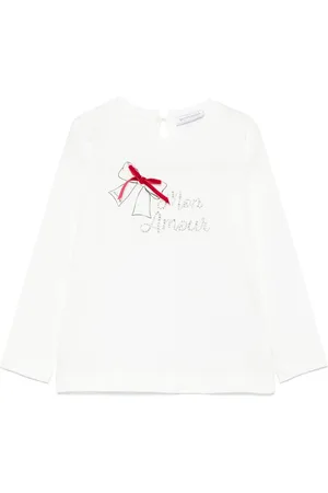 MONNALISA T-shirt à logo orné de cristal