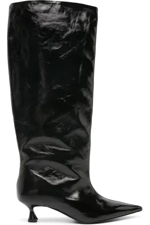 Ganni Bottes à effet peau de serpent 45 mm