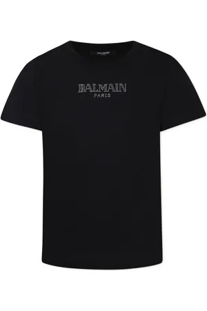 Balmain T-shirt à logo strassé
