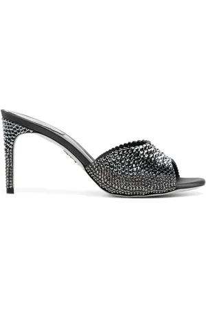 RENE CAOVILLA Escarpins en cuir à ornements en cristal 70 mm
