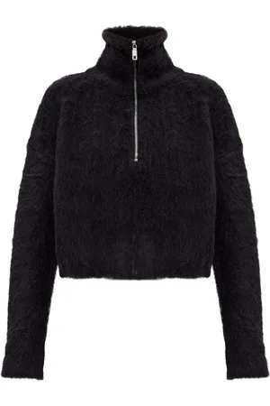 Sportmax Pull bi-matière à col zippé