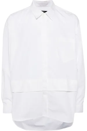 SONGZIO Chemise en coton à empiècements contrastants