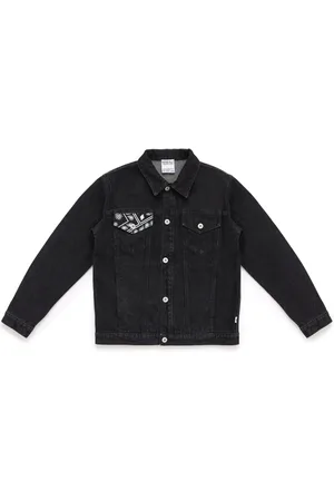 MARCELO BURLON Veste en jean à empiècements contrastants