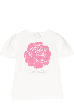 MONNALISA T-shirt en coton à fleurs