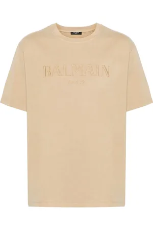 Balmain T-shirt en coton à logo brodé