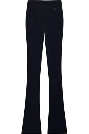 Courrèges Pantalon Reediton nervuré à coupe évasée