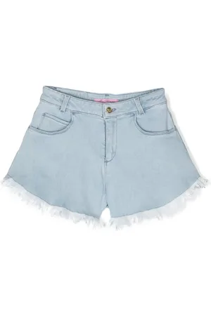 MISS BLUMARINE Short en jean à effet délavé