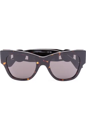 VERSACE Lunettes de soleil rondes à plaque logo