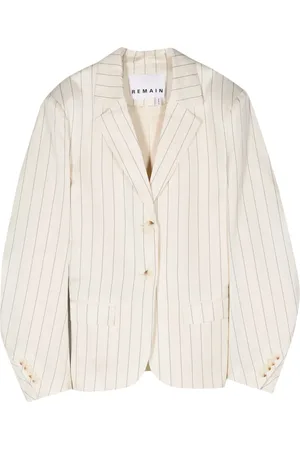 REMAIN Blazer Drapy à fines rayures