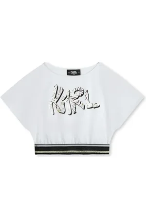 Karl Lagerfeld T-shirt pailleté à logo imprimé