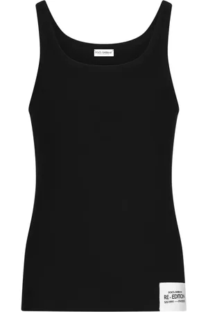 Dolce & Gabbana Débardeur en coton à patch logo