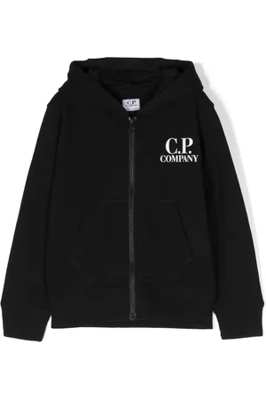 C.P. Company Hoodie zippé à détail verre de lunette