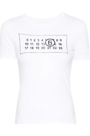 Maison Margiela T-shirt en coton à motif signature