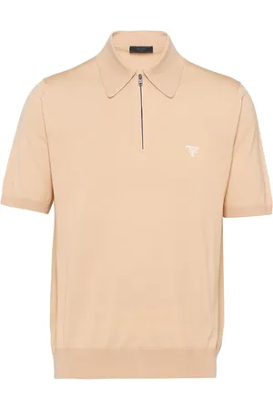 Prada Polo en laine à logo brodé