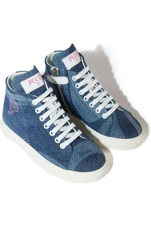 PUCCI Junior Baskets en jean à imprimé Marmo