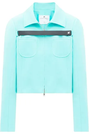 Courrèges Veste à logo strassé