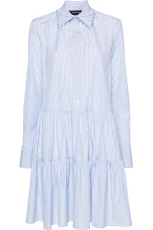Fabiana Filippi Robe-chemise en coton à rayures