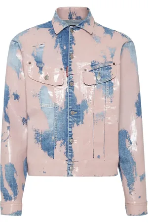Dsquared2 Veste bicolore en jean à effet usé