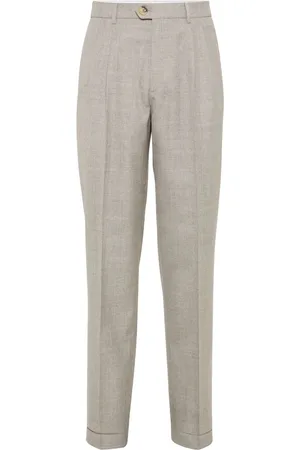 Brunello Cucinelli Pantalon de costume à pinces