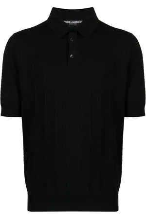 Dolce & Gabbana Polo en soie à logo en jacquard