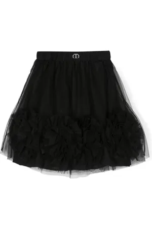 Twin-Set Jupe en tulle à appliqués cœurs