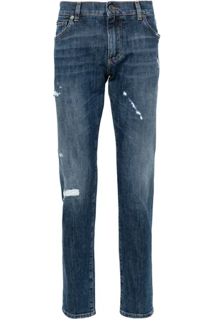 Dolce & Gabbana Jean cigarette à effet usé