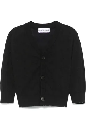 Emporio Armani Cardigan à logo en jacquard