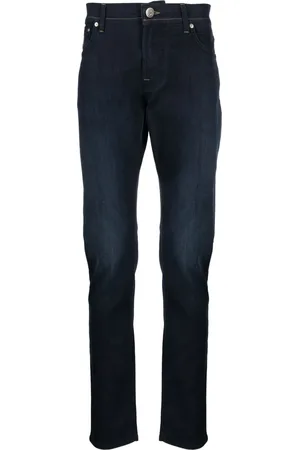 corneliani Jean droit à logo brodé
