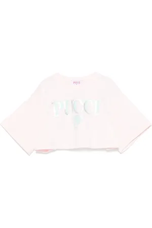PUCCI Junior T-shirt à logo imprimé