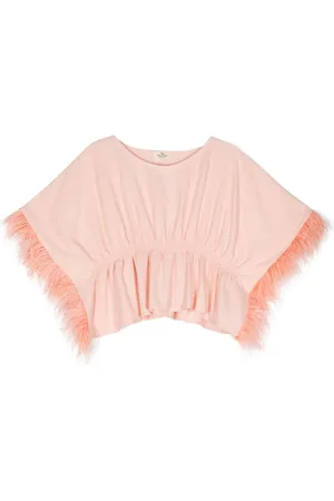 Le pandorine Caftan à détails de plumes