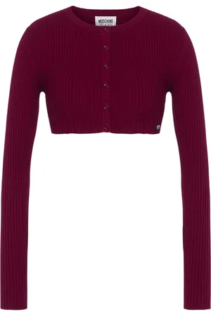 Moschino Cardigan crop en maille nervurée