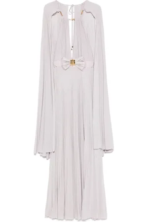 Elisabetta Franchi Robe longue à effet métallisé