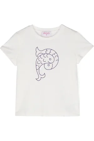 PUCCI Junior T-shirt en coton à logo imprimé